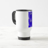kerstbomen zilver op kobalt Blue Reisbeker (Voorkant links)