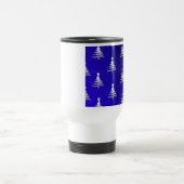 kerstbomen zilver op kobalt Blue Reisbeker (Center)