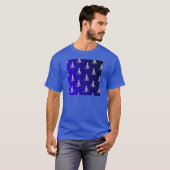 kerstbomen zilver op kobalt Blue T-shirt (Voorkant volledig)