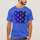 kerstbomen zilver op kobalt Blue T-shirt (Voorkant)