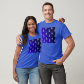 kerstbomen zilver op kobalt Blue T-shirt (Unisex)