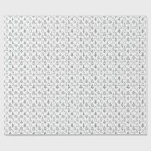 Kerstbomen zwart en wit patroon cadeaupapier (Vlak)