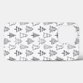 Kerstbomen zwart en wit patroon Case-Mate iPhone case (Achterkant (horizontaal))