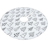 Kerstbomen zwart en wit patroon kerstboom rok (Gekanteld)