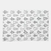 Kerstbomen zwart en wit patroon theedoek (Horizontaal)