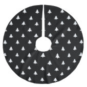 Kerstbomen zwart wit patroon schattig modern kerstboom rok (Voorkant)