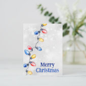 kerstbommen, tekenlantaarns, feestdagen Briefkaart (Staand voorkant)