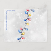 kerstbommen, tekenlantaarns, feestdagen Briefkaart (Achterkant)