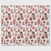 kerstbont cadeaupapier (Vlak)