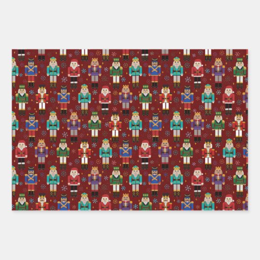 Kerstbont, gebarsten patroonpapier inpakpapier vel (Voorkant 2)