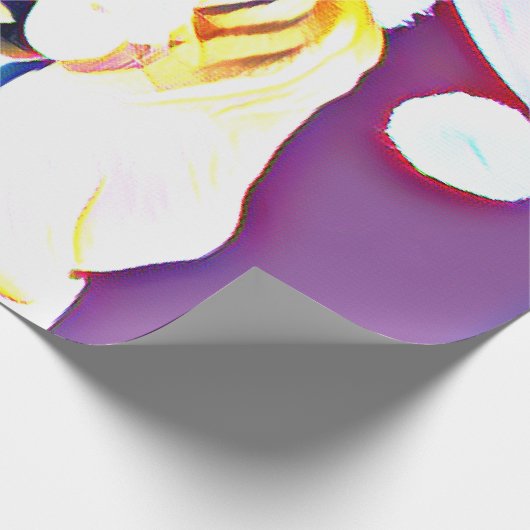 kerstbonthond in roze Santa Hat Cadeaupapier (Hoek)