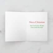 Kerstbonus - een grappig kerstgedicht feestdagen kaart (Binnen)