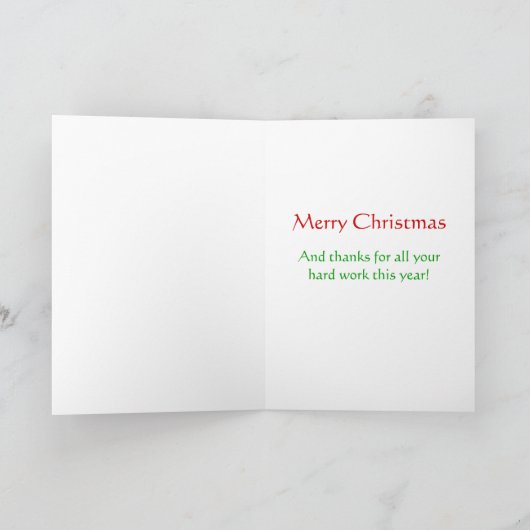 Kerstbonus - een grappig kerstgedicht feestdagen kaart (Binnen)