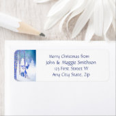 Kerstboodschap Fox Animal Forest Animal Art Etiket (Insitu)