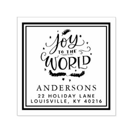 Kerstboodschap 'Joy To The World' Zelfinktende Stempel