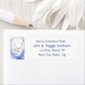 Kerstboodschap Rendier Red Nose Fun Etiket (Insitu)