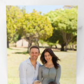 Kerstboodschap Waterverf Winter Scene Drieluik Wenskaart (Binnenzijde eerst)