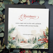 Kerstboodschap Winter Scene Niet Foto