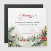 Kerstboodschap Winter Scene Niet Foto (Voorkant / Achterkant)