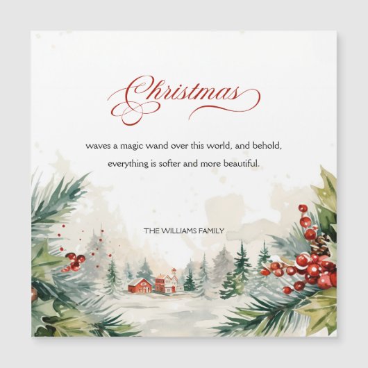 Kerstboodschap Winter Scene Niet Foto (Voorkant)