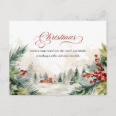 Kerstboodschap Winter Scene Niet Foto Feestdagenkaart (Voorkant)