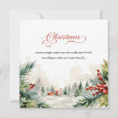 Kerstboodschap Winter Scene Niet Foto Feestdagenkaart (Voorkant)