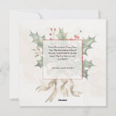 Kerstboodschap Winter Scene Niet Foto Feestdagenkaart (Achterkant)