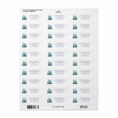 Kerstboodschap Winter Spruce Trees Snow Etiket (Full Sheet)