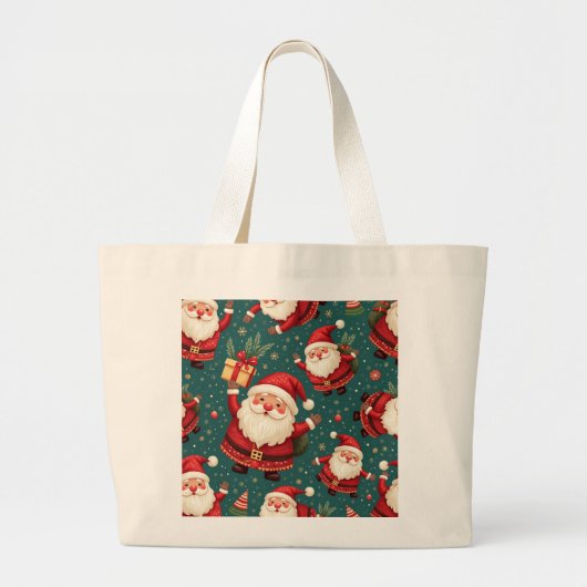 kerstboodschappentas grote tote bag (Voorkant)