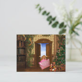 Kerstboodschapper Feestdagenkaart (Staand voorkant)