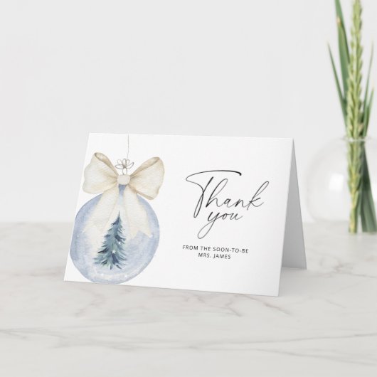 Kerstboog bal bruiloft feest bedankkaart kaart (Voorkant)