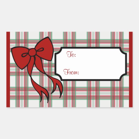 Kerstboog Cadeaublaadje Stickers (Voorkant)