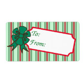 Kerstboog Cadeautag Labels (Voorkant)