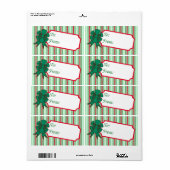 Kerstboog Cadeautag Labels (Full Sheet)