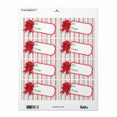 Kerstboog Cadeautag Labels (Full Sheet)