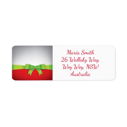 kerstboog etiket (Voorkant)