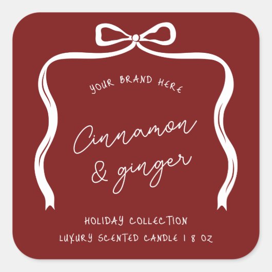 Kerstboog Feestelijk Product Label Rood & Wit (Voorkant)