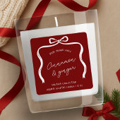 Kerstboog Feestelijk Product Label Rood & Wit