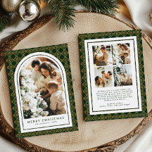 Kerstboog Foto Groen Geel Goud Plaid