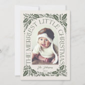 Kerstboog foto met besjes erin feestdagenkaart (Voorkant)