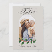 Kerstboog Foto Waterverf Botanische Vakantie