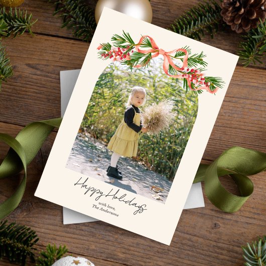 Kerstboog Gebogen Foto Kerstkaart