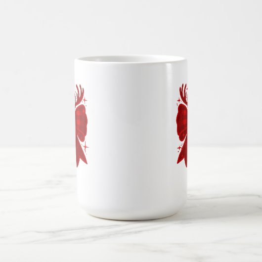 Kerstboog geplakt patroon rood magische mok (Midden)