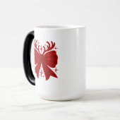 Kerstboog geplakt patroon rood magische mok (Voorkant links)