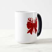 Kerstboog geplakt patroon rood magische mok (Voorkant rechts)