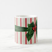 Kerstboog met gestreepte achtergrond koffiemok (Center)