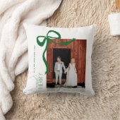 Kerstboog met Merry and Married Script 2 foto's Kussen (Deken)