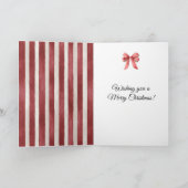 Kerstboog met rode strepen kaart (Binnen)