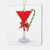 Kerstboog op Martini Cocktail Keramisch Ornament (Links)