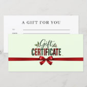 Kerstboog Script QR-code Zakencertificaat (Voorkant / Achterkant)